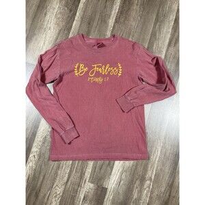 Be Fearless T Shirt Tee Long Sleeve Christian Bible Verse Womens Size S Comfort